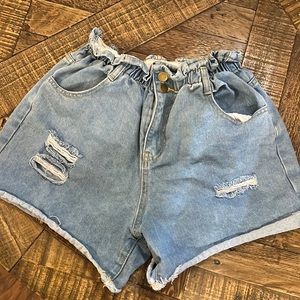 Princess Polly High Waisted Paper Bag Shorts